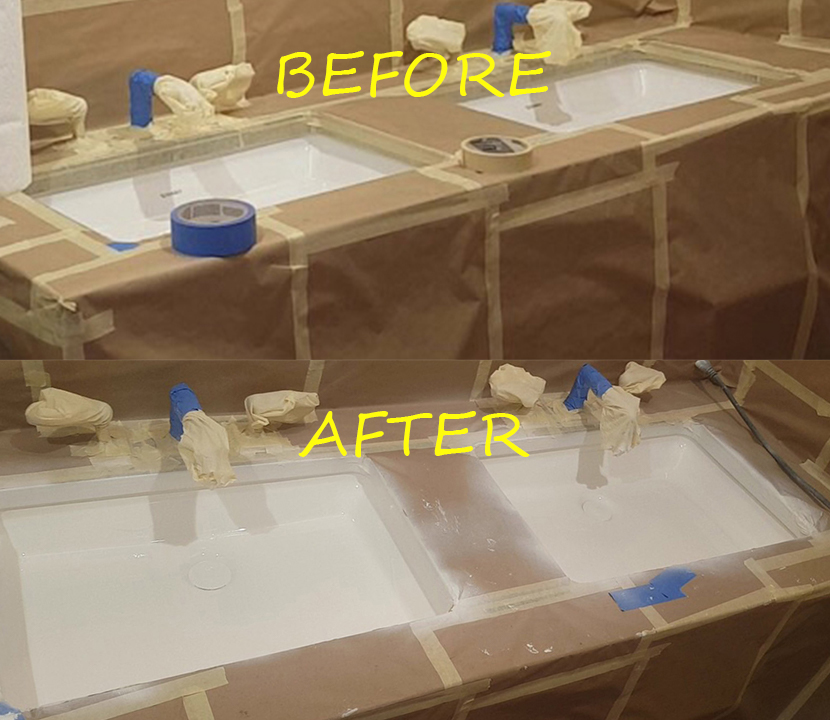 Before & after reglazing in New York — 1