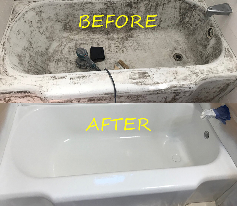 Before & after reglazing in New York — 4