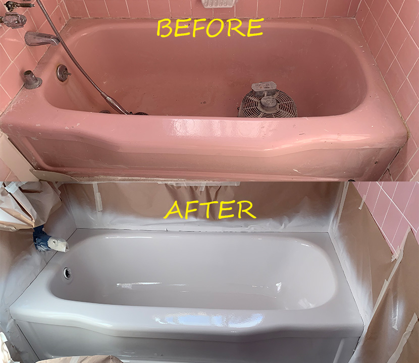 Before & after reglazing in New York — 55