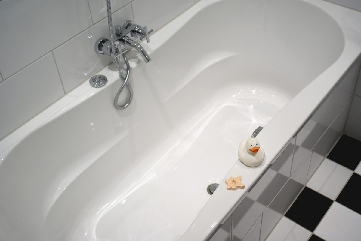 A tub is turning yellow and brown of stains and scratches. What is the perfect decision?