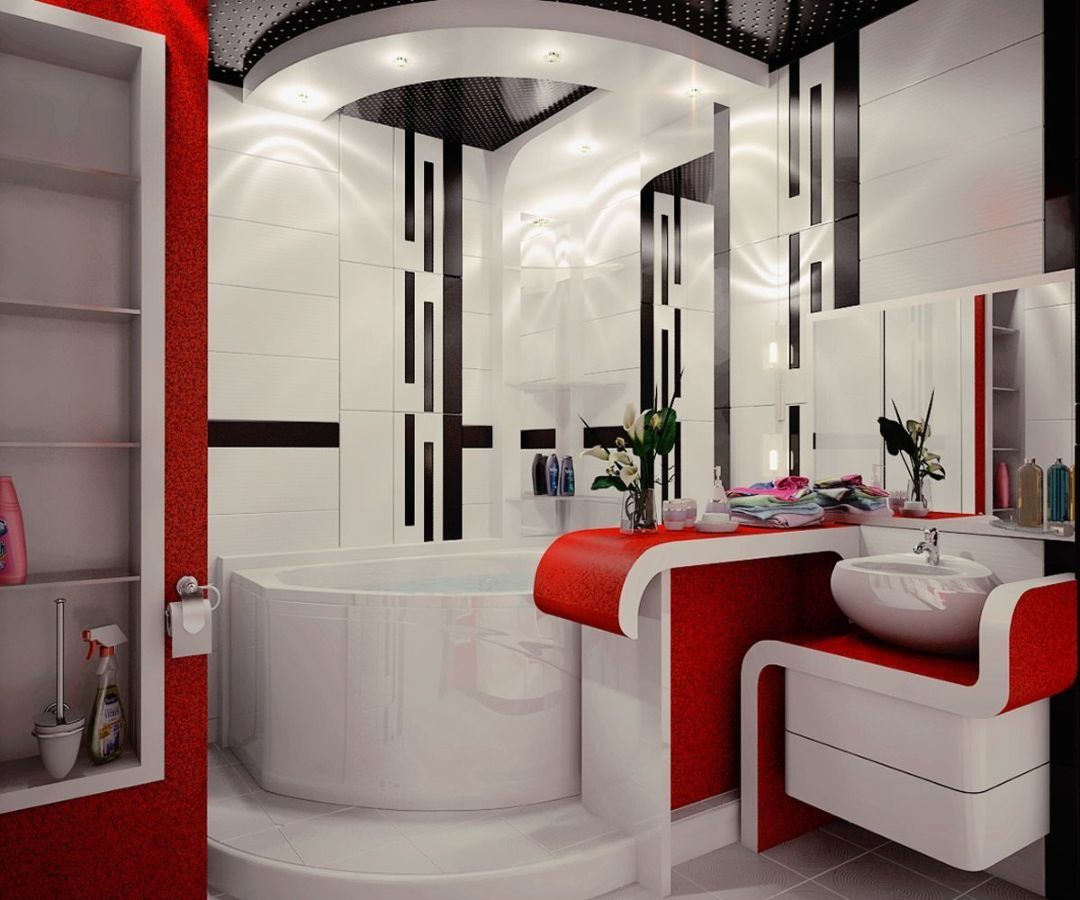 Unusual solutions for washrooms: making a place individual and unique
