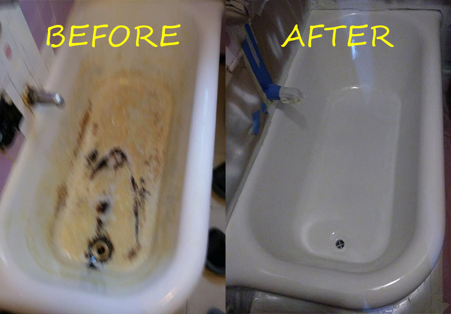 Modern technology that completely restores bathtub surface